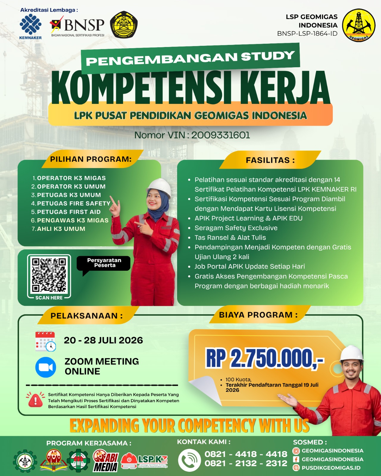 Program PSKK LPK GEOMIGAS & PEMI 2026 (ONLINE)